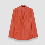 Orange Mela Soft Cotton Silk Jacket - Joseph