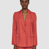 Orange Mela Soft Cotton Silk Jacket - Joseph