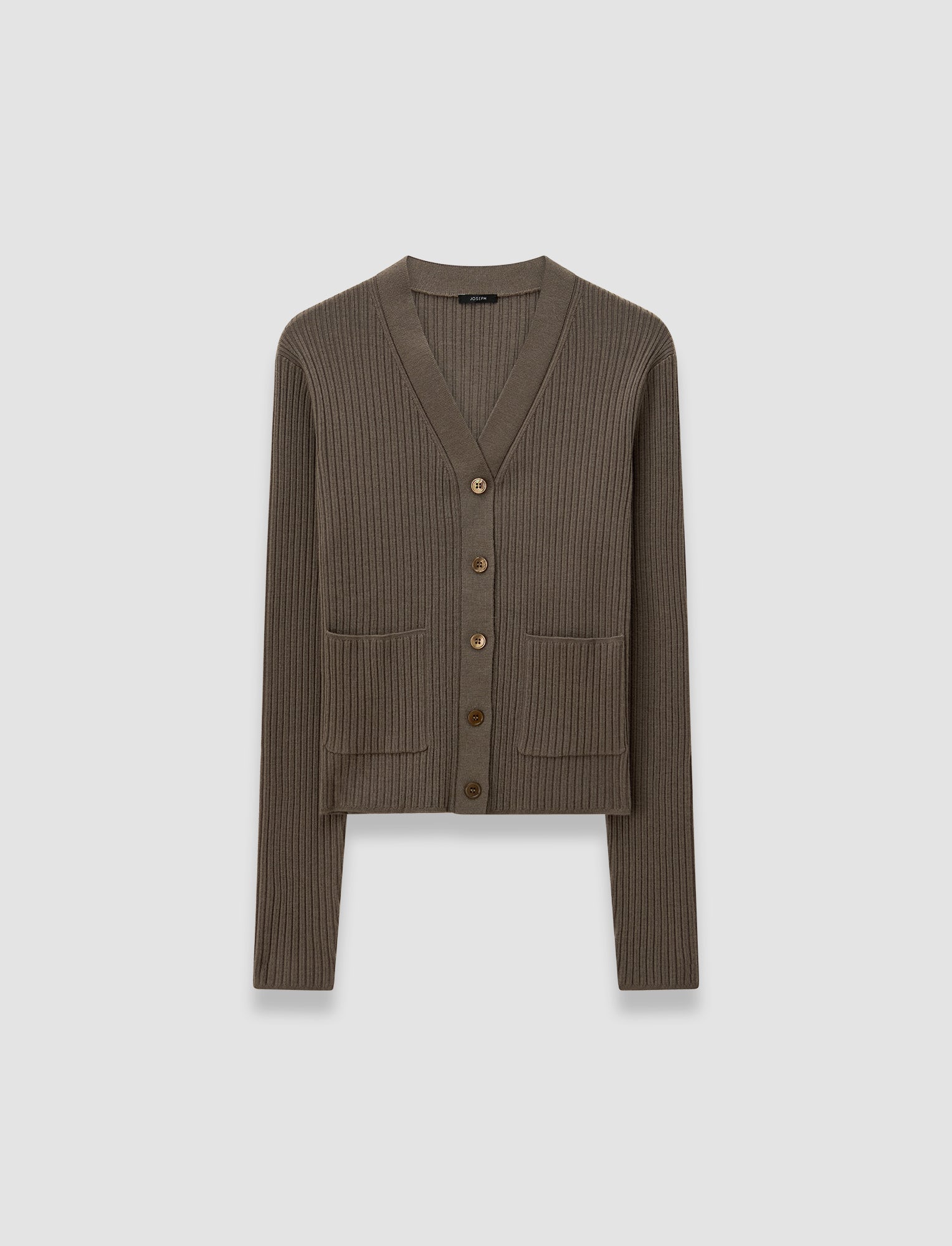 brown-merino-rib-knit-cardigan-JOSEPH