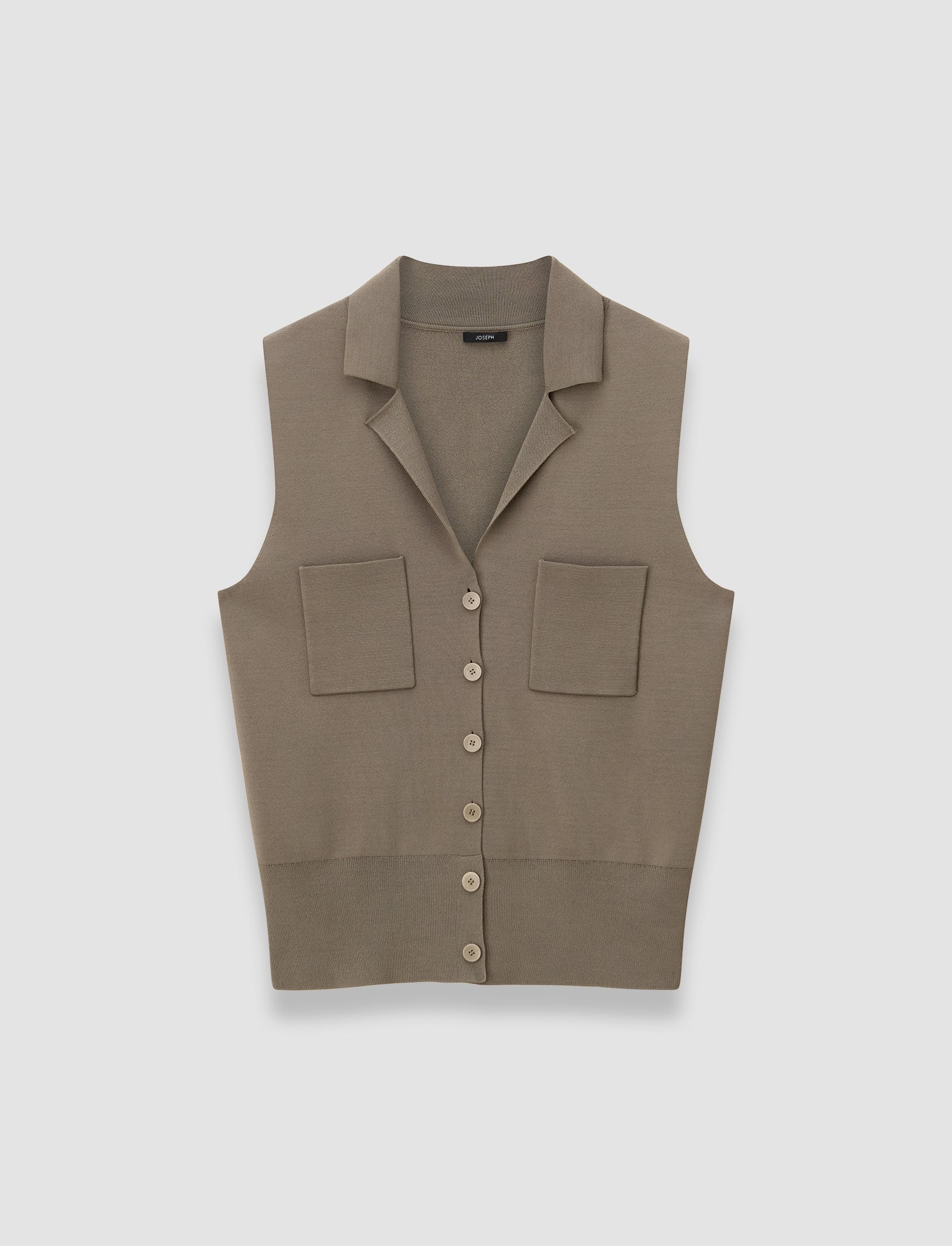 brown-milano-knit-stretch-vest-JOSEPH
