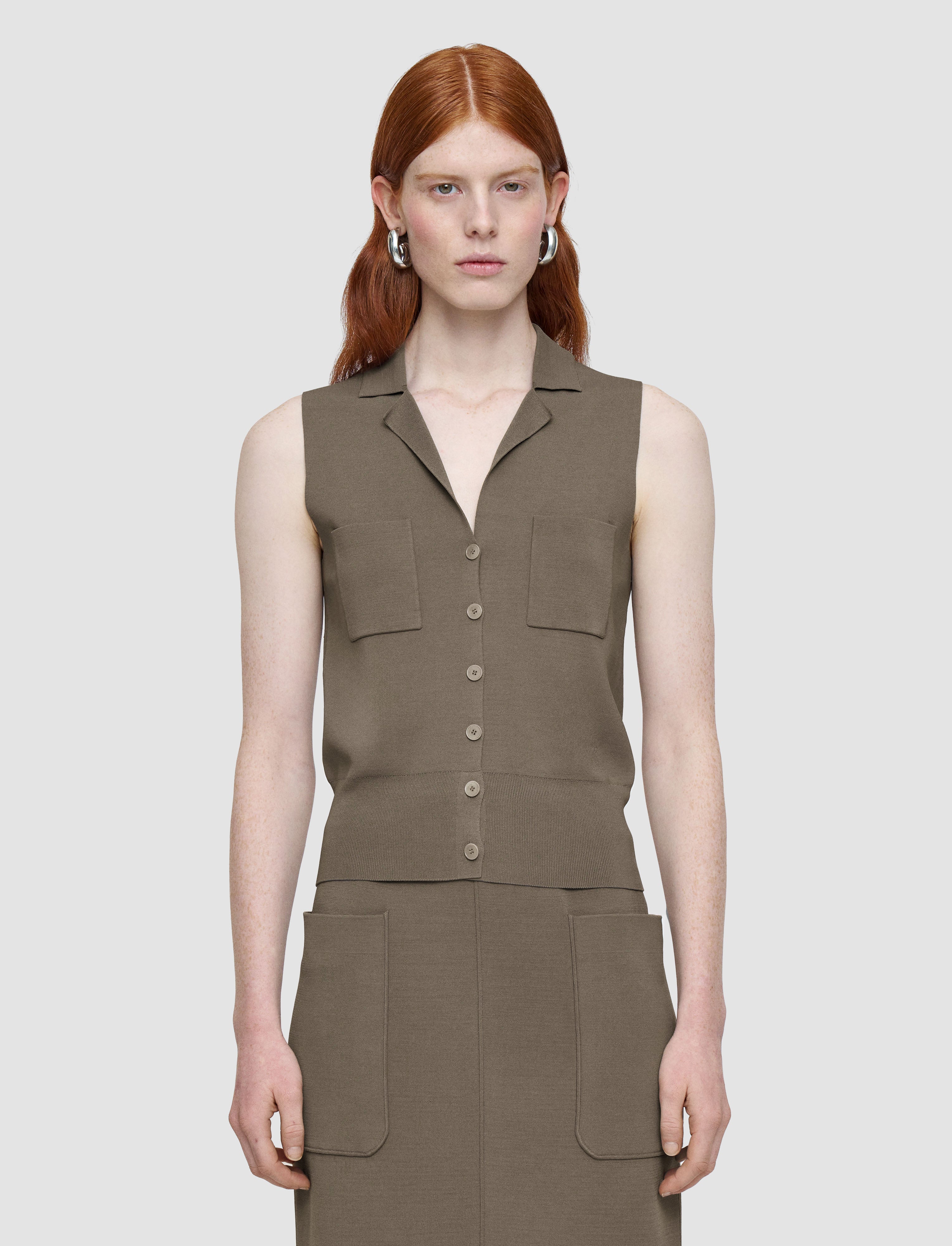 brown-milano-knit-stretch-vest-JOSEPH