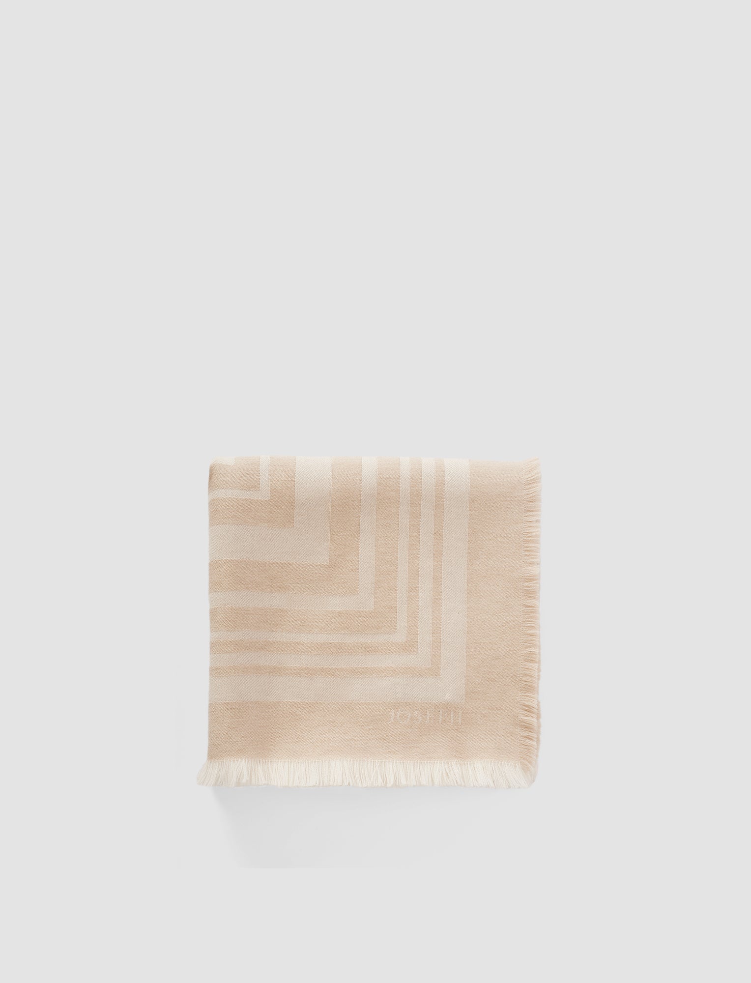 Neoma Wool Jacquard Scarf in Beige | JOSEPH AT