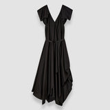 Black Plumet Habotai Silk Dress - Joseph