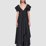 Black Plumet Habotai Silk Dress - Joseph