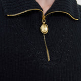 Black Raffet Fisherman Rib Cashmere Vest - Joseph