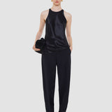 Black Ritz Double Satin Top - Joseph