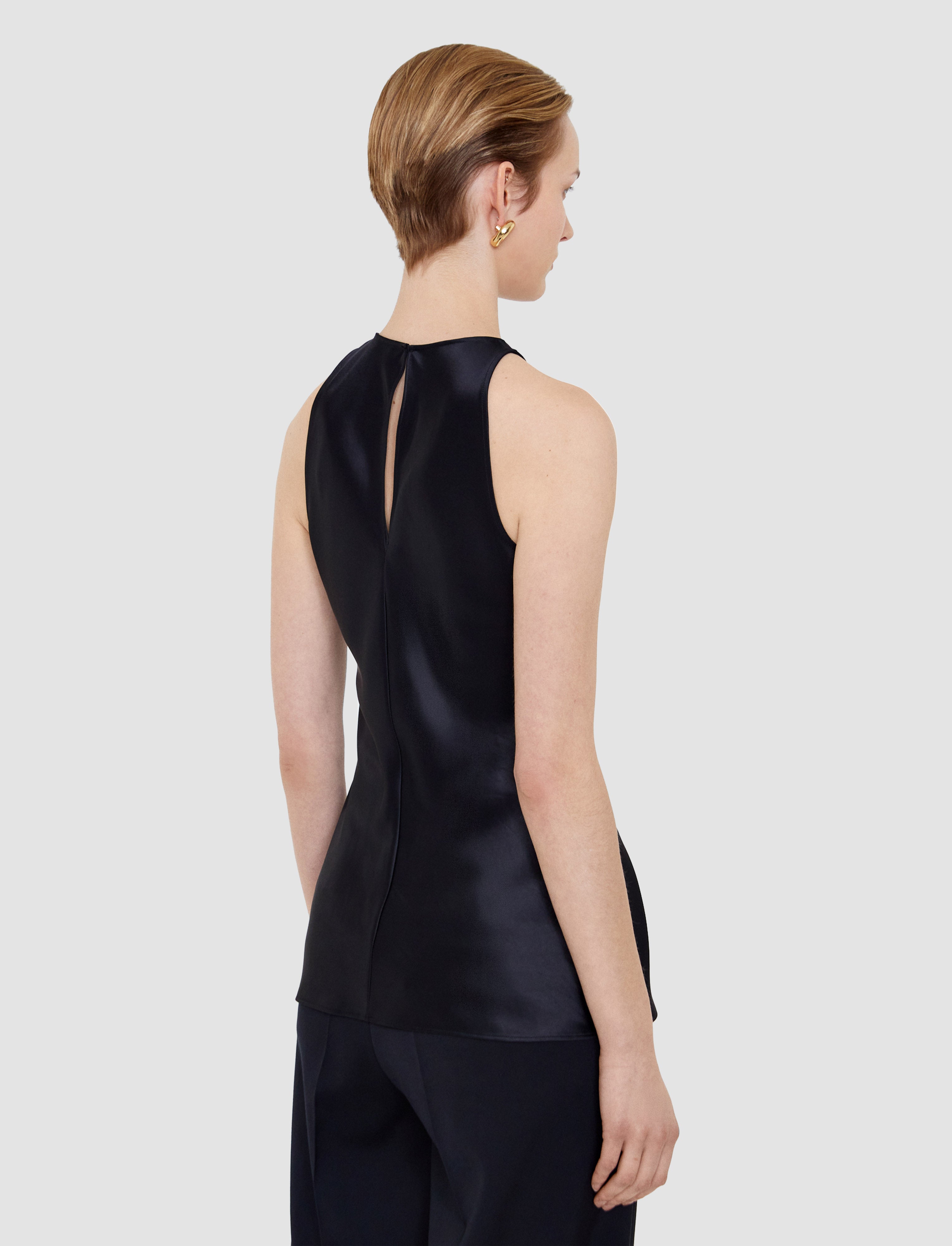 ブラック-ritz-double-satin-トップ-JOSEPH