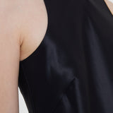 Black Ritz Double Satin Top - Joseph