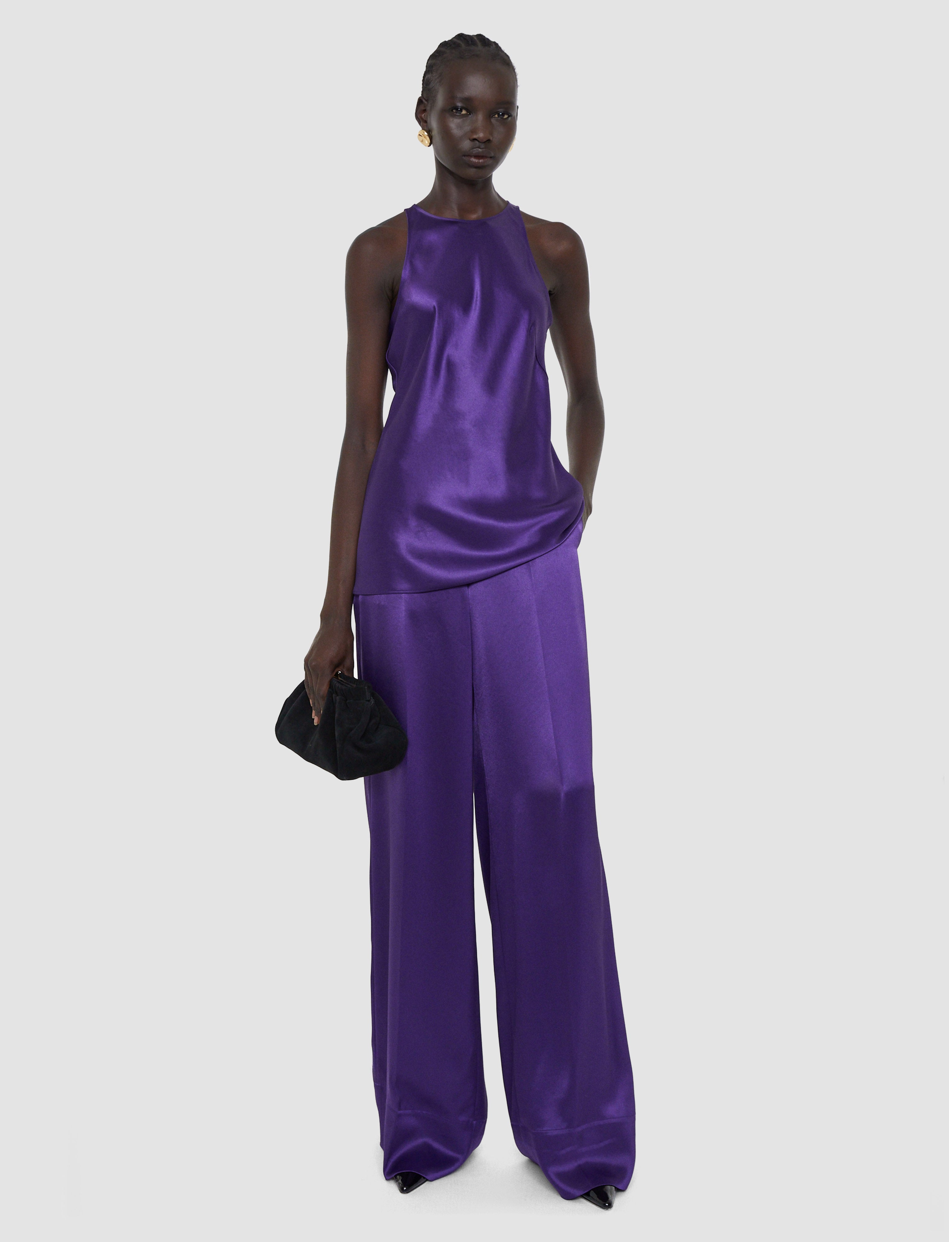 パープル-ritz-double-satin-トップ-JOSEPH