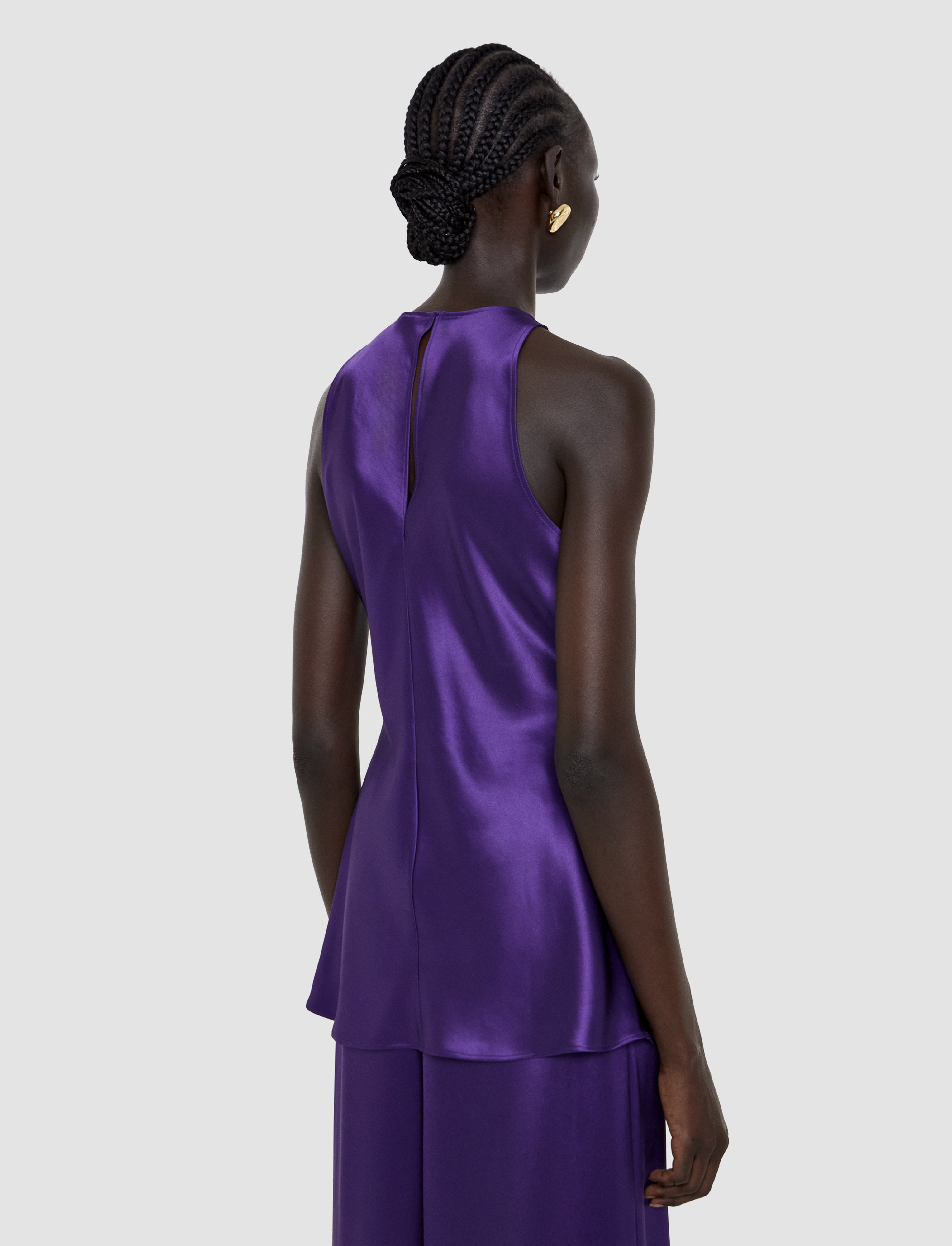 パープル-ritz-double-satin-トップ-JOSEPH