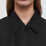 Black Satie Soft Cotton Silk Shirt - Joseph
