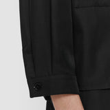 Black Satie Soft Cotton Silk Shirt - Joseph
