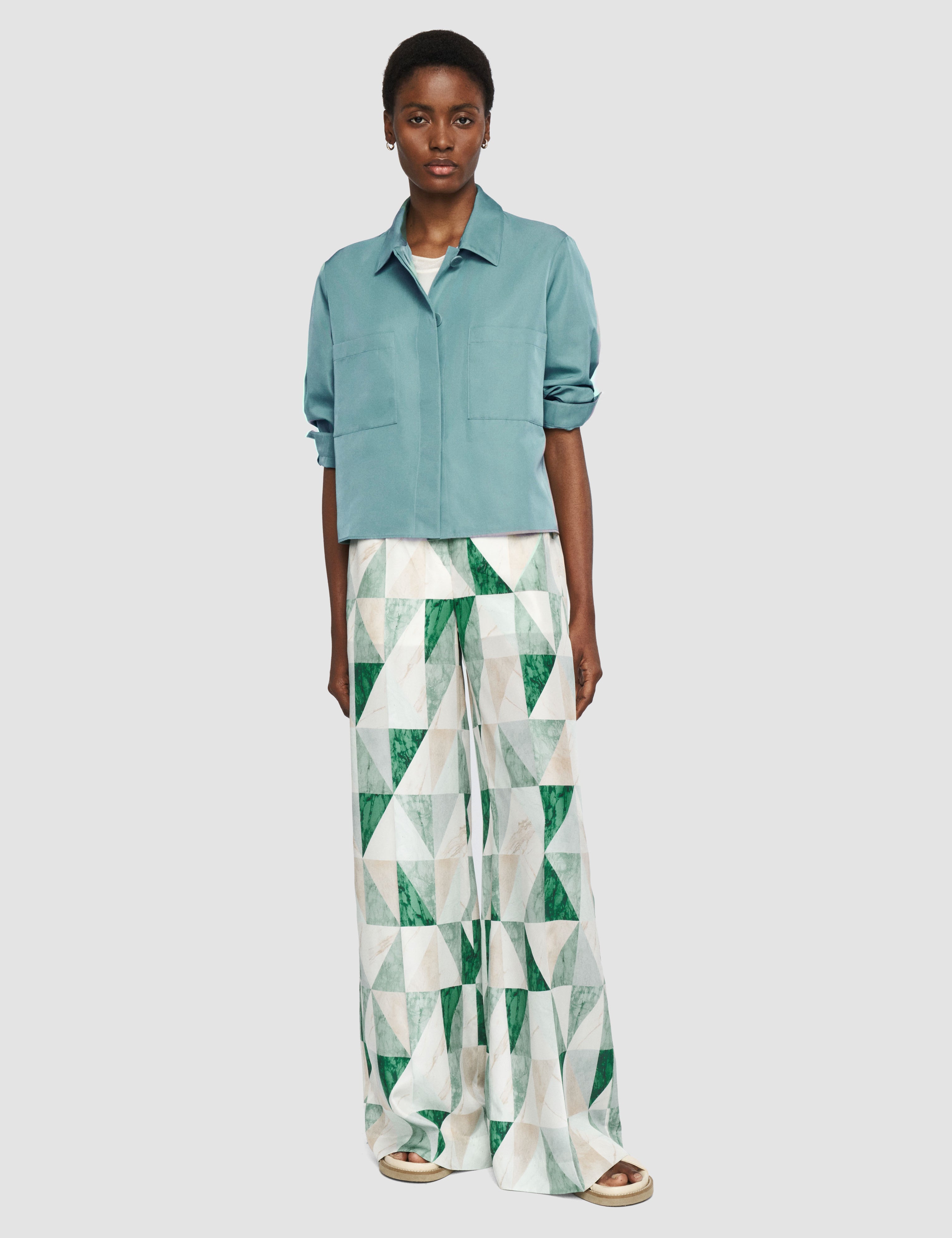 Blue Satie Soft Cotton Silk Shirt - Joseph