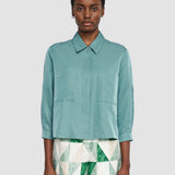 Blue Satie Soft Cotton Silk Shirt - Joseph