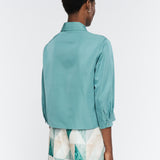 Blue Satie Soft Cotton Silk Shirt - Joseph
