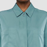 Blue Satie Soft Cotton Silk Shirt - Joseph