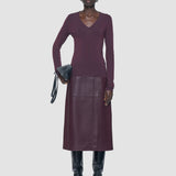Silk Stretch V Neck Top