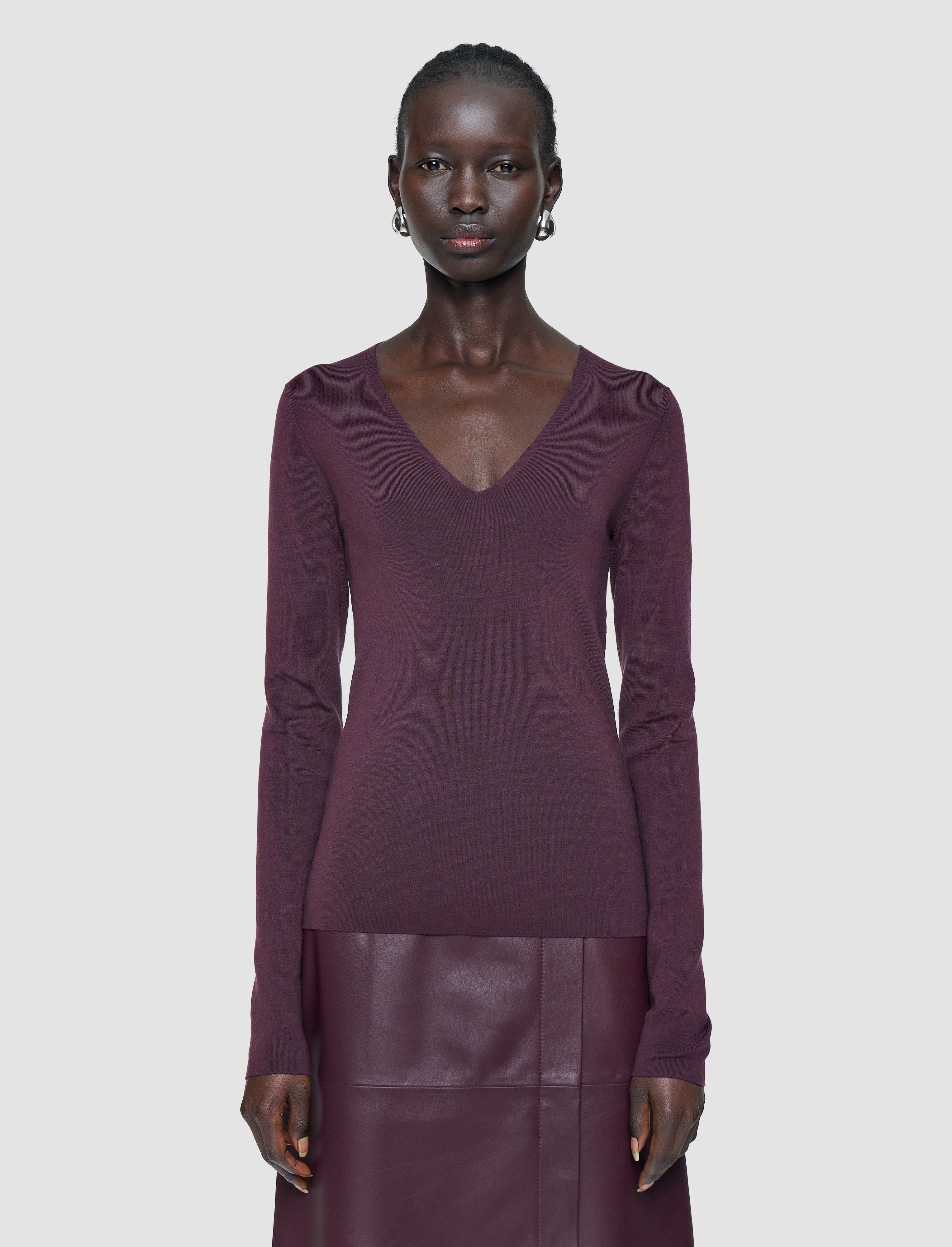 purple-silk-stretch-v-neck-top-JOSEPH