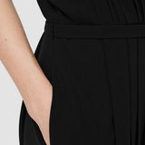 Black Sofia Airy Plissé Jumpsuit - Joseph