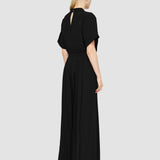 Black Sofia Airy Plissé Jumpsuit - Joseph