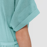 Blue Sofia Airy Plissé Jumpsuit - Joseph