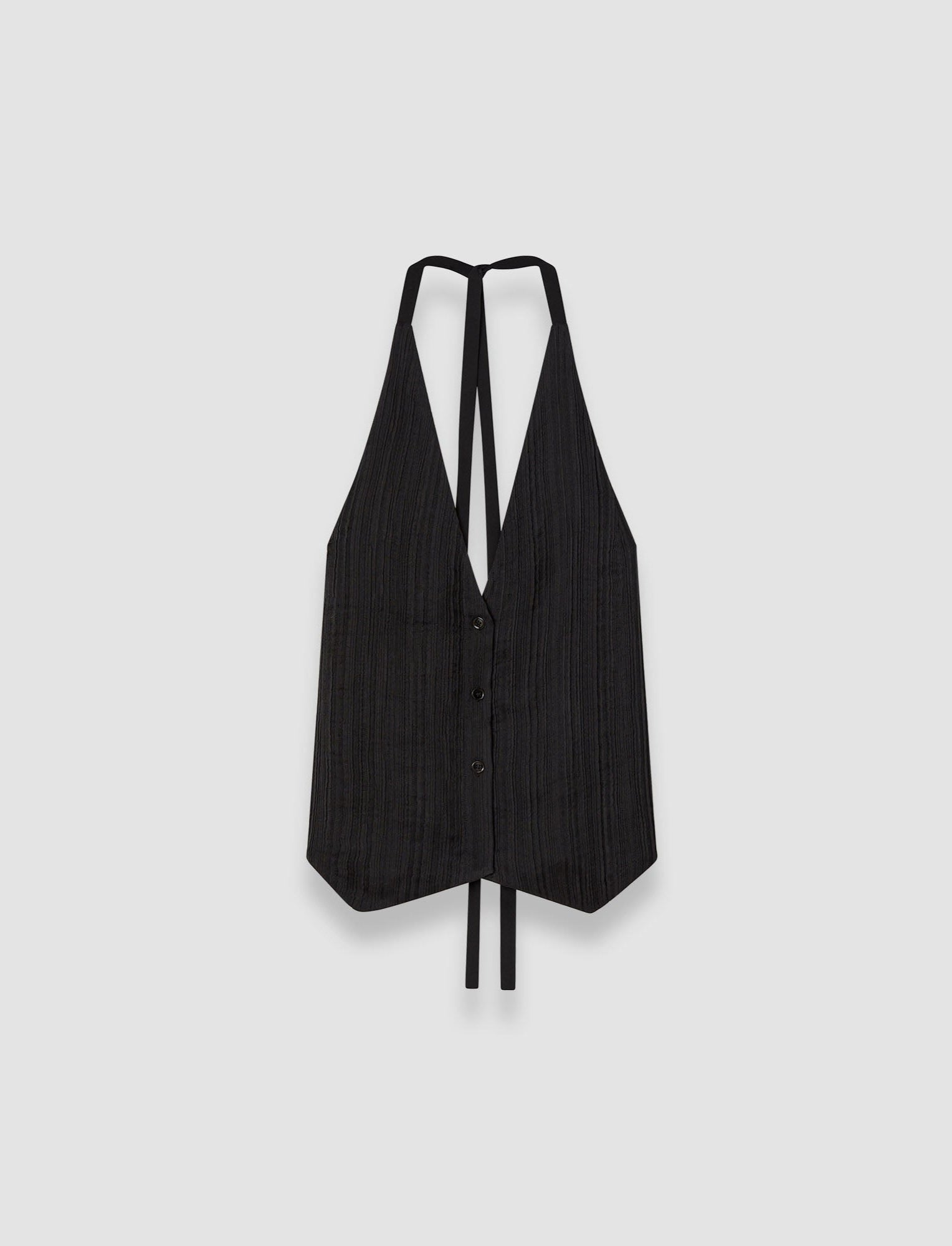 black-suez-pleat-jacquard-tie-waistcoat-JOSEPH