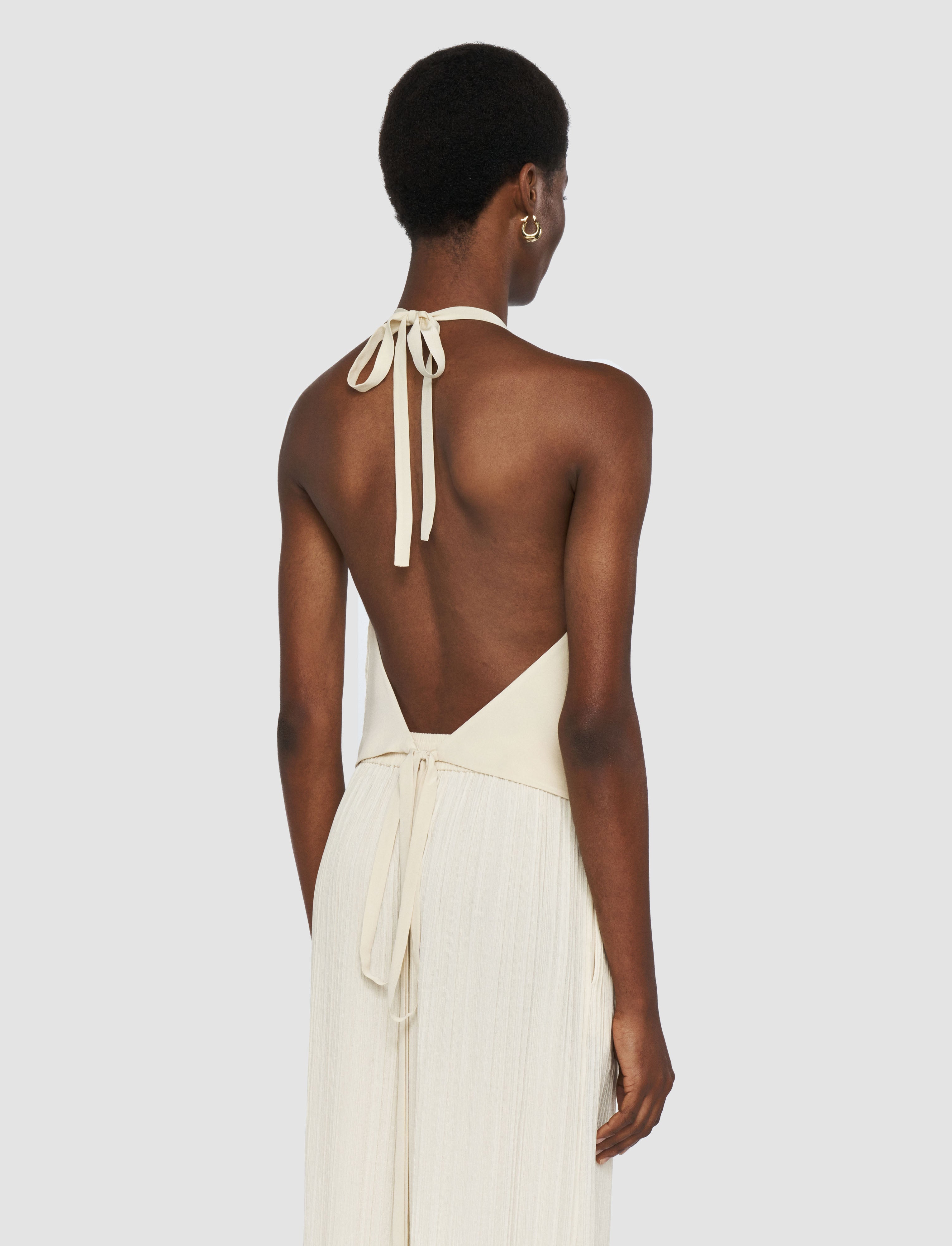 white-suez-pleat-jacquard-tie-waistcoat-JOSEPH
