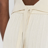 White Suez Pleat Jacquard Jacket - Joseph