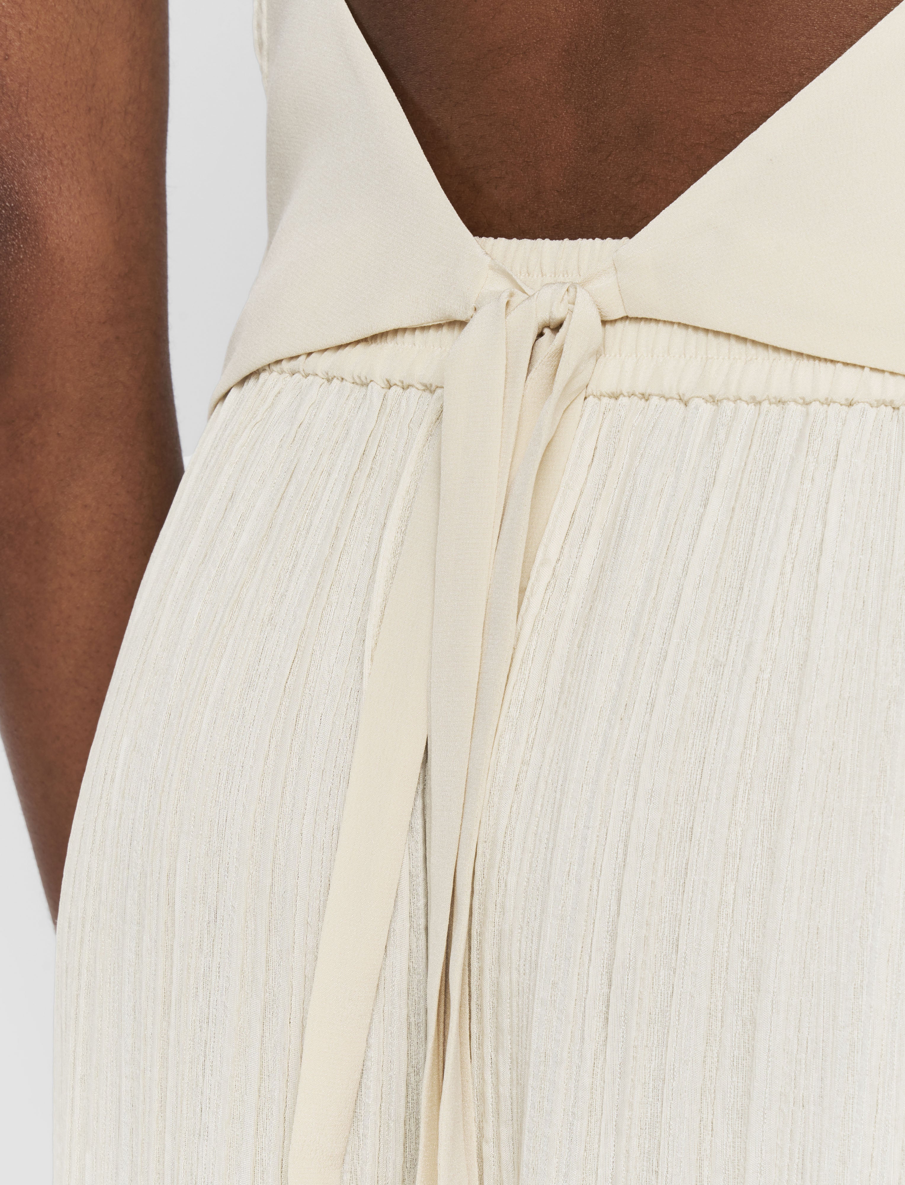 white-suez-pleat-jacquard-tie-waistcoat-JOSEPH