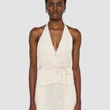 White Suez Pleat Jacquard Jacket - Joseph