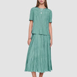 Blue Sully Habotai Silk Skirt - Joseph