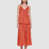 Orange Sully Habotai Silk Skirt - Joseph