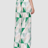 Thoresby Marble Print Silk Trousers