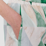 Thoresby Marble Print Silk Trousers