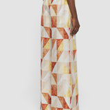 Thoresby Marble Print Silk Trousers