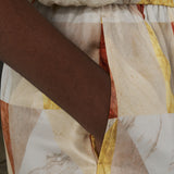 Thoresby Marble Print Silk Trousers