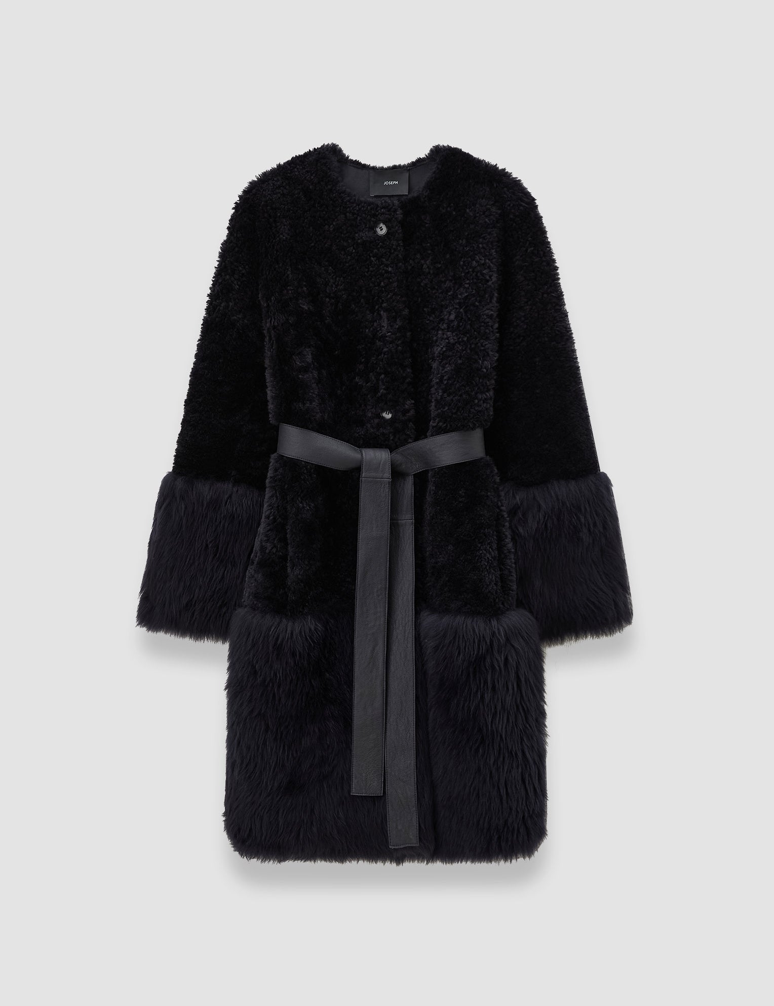 Grey Tina Shearling Coat - Joseph