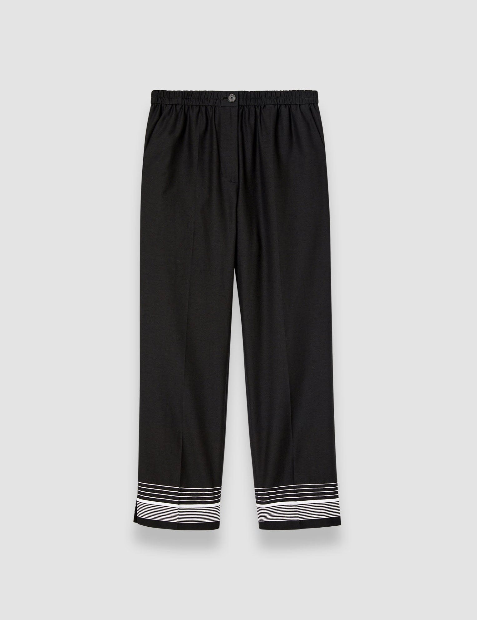 Black Tottenham Cotton Blend Trousers - Joseph