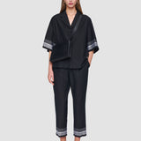 Black Tottenham Cotton Blend Trousers - Joseph