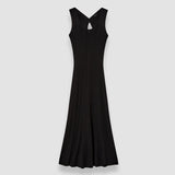 Black Viscose Rib Knit Dress - Joseph