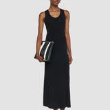 Black Viscose Rib Knit Dress - Joseph