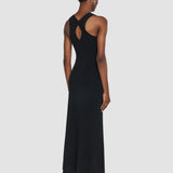 Black Viscose Rib Knit Dress - Joseph