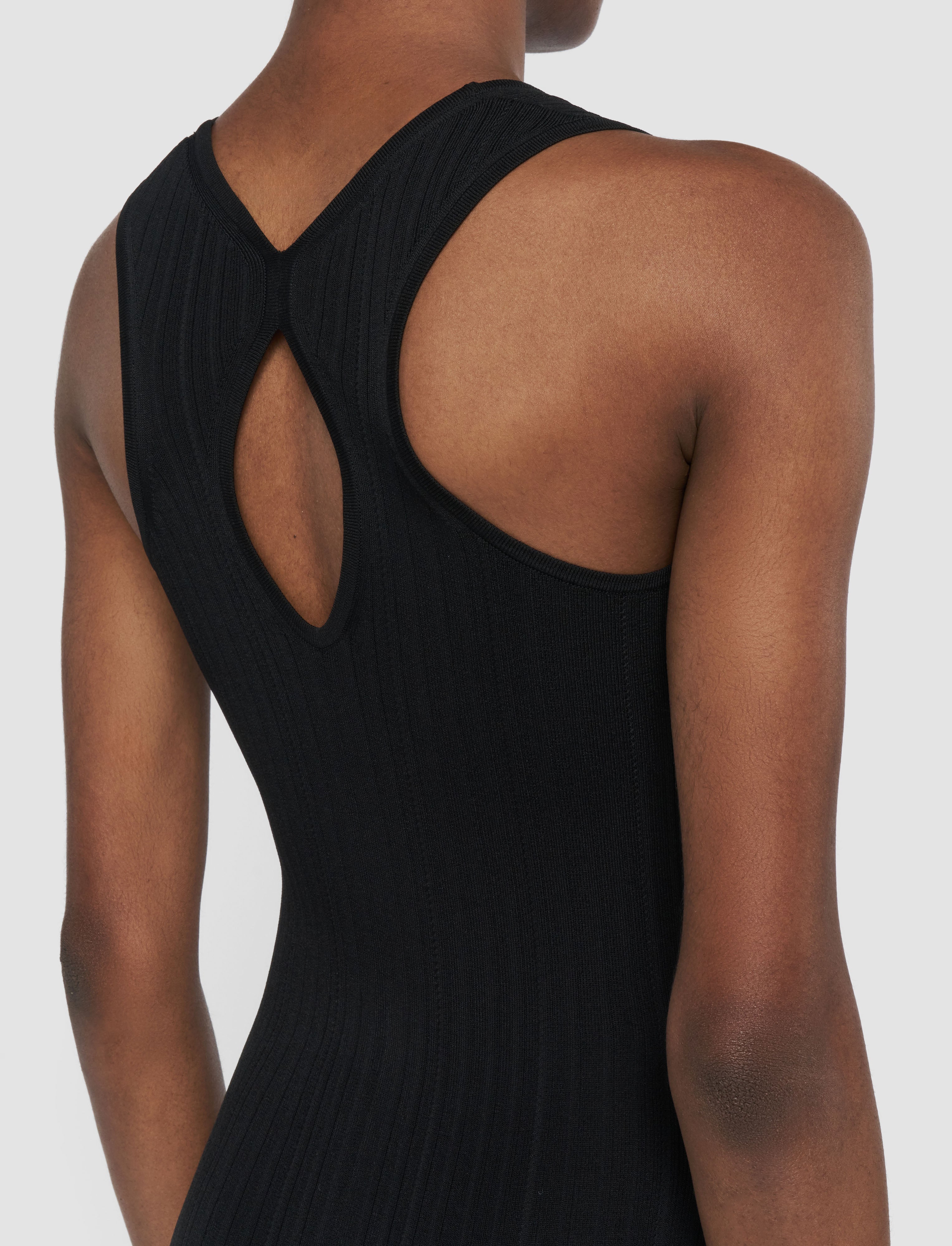 black-viscose-rib-knit-dress-JOSEPH