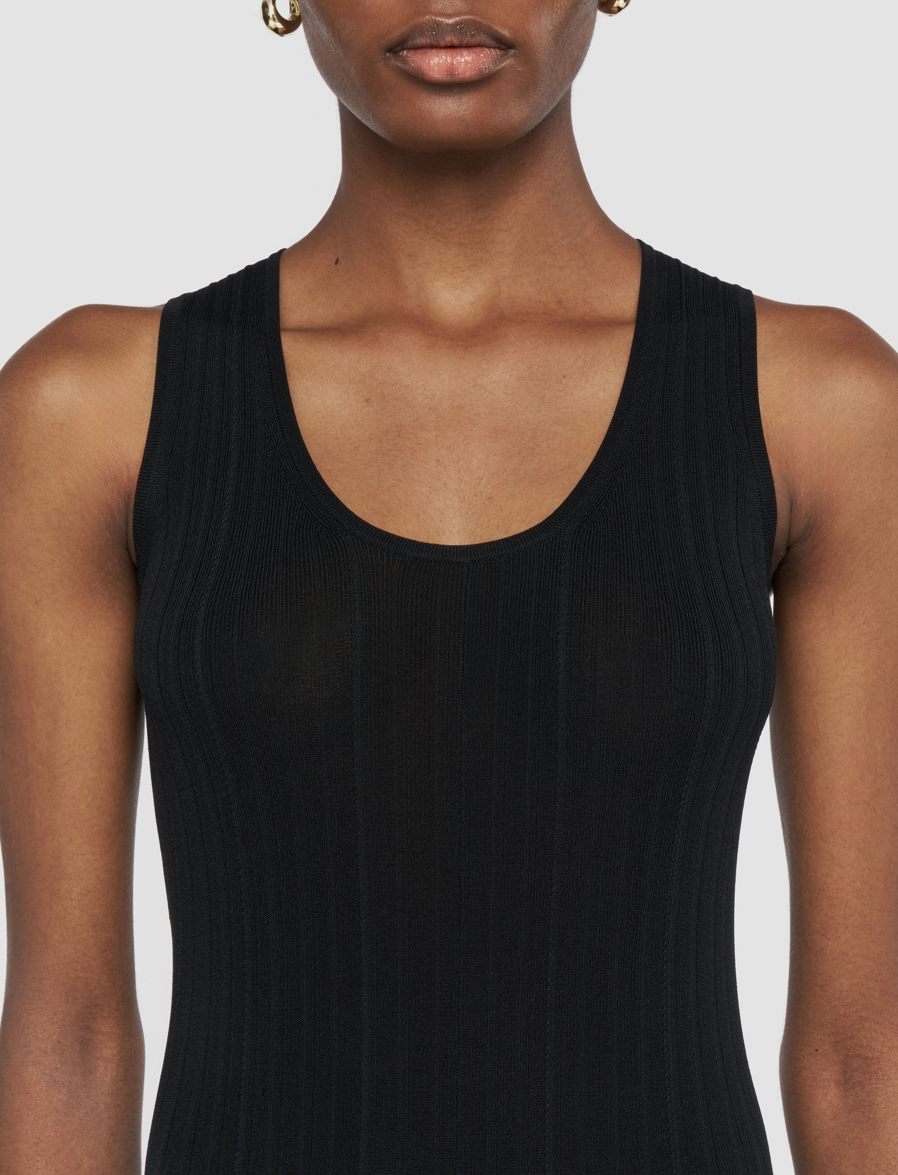 black-viscose-rib-knit-dress-JOSEPH