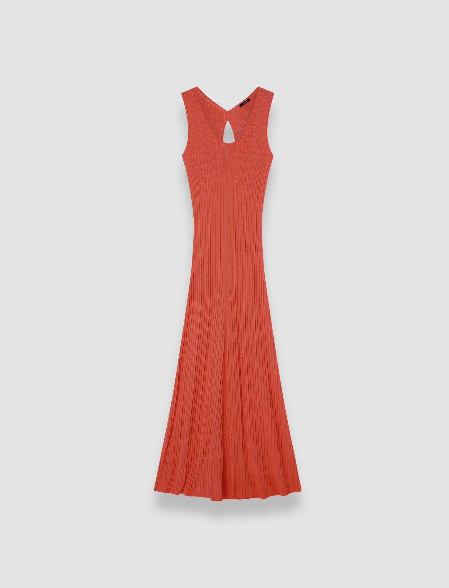 orange-viscose-rib-knit-dress-JOSEPH