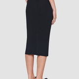 Black Viscose Rib Knit Skirt - Joseph