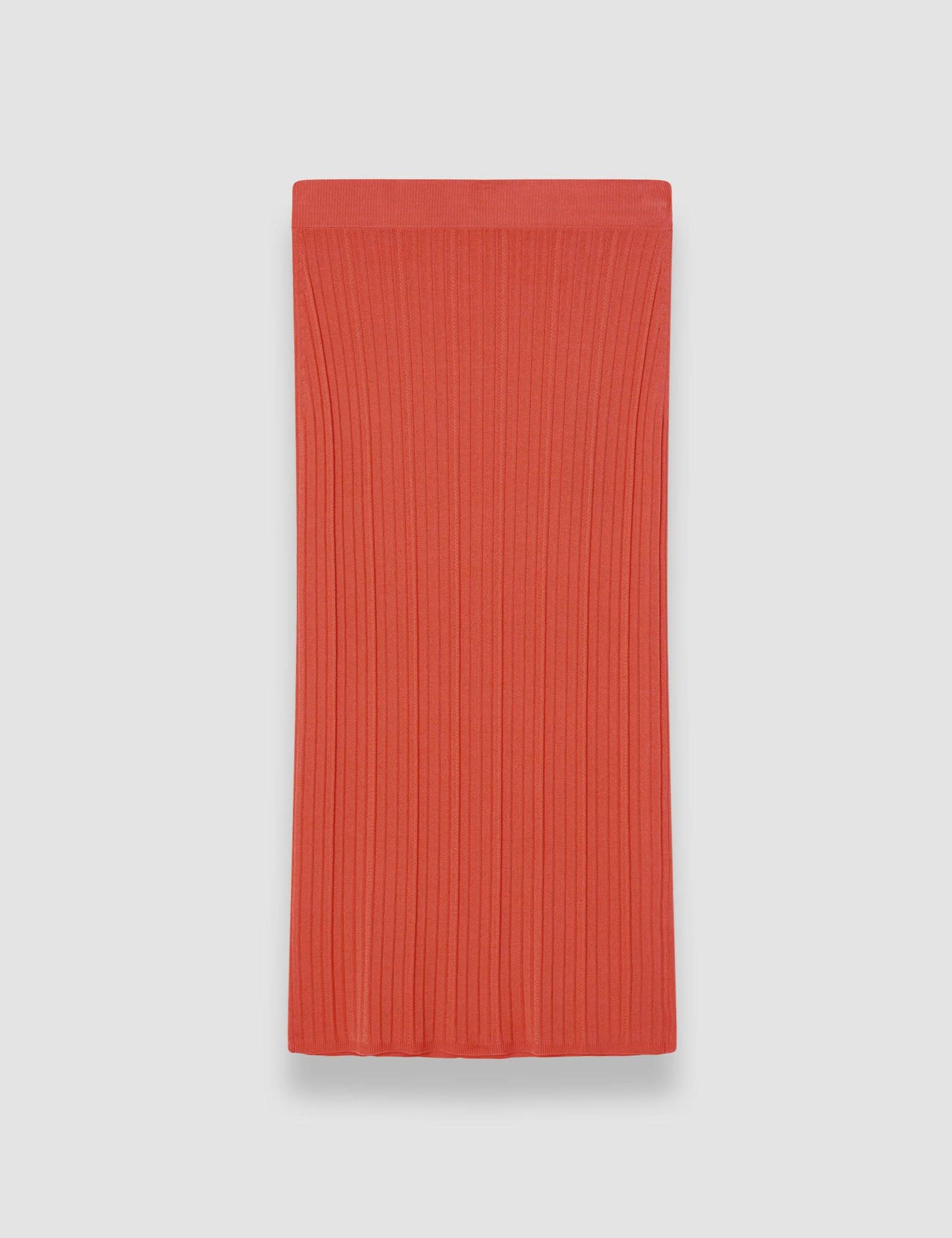 Orange Viscose Rib Knit Skirt - Joseph