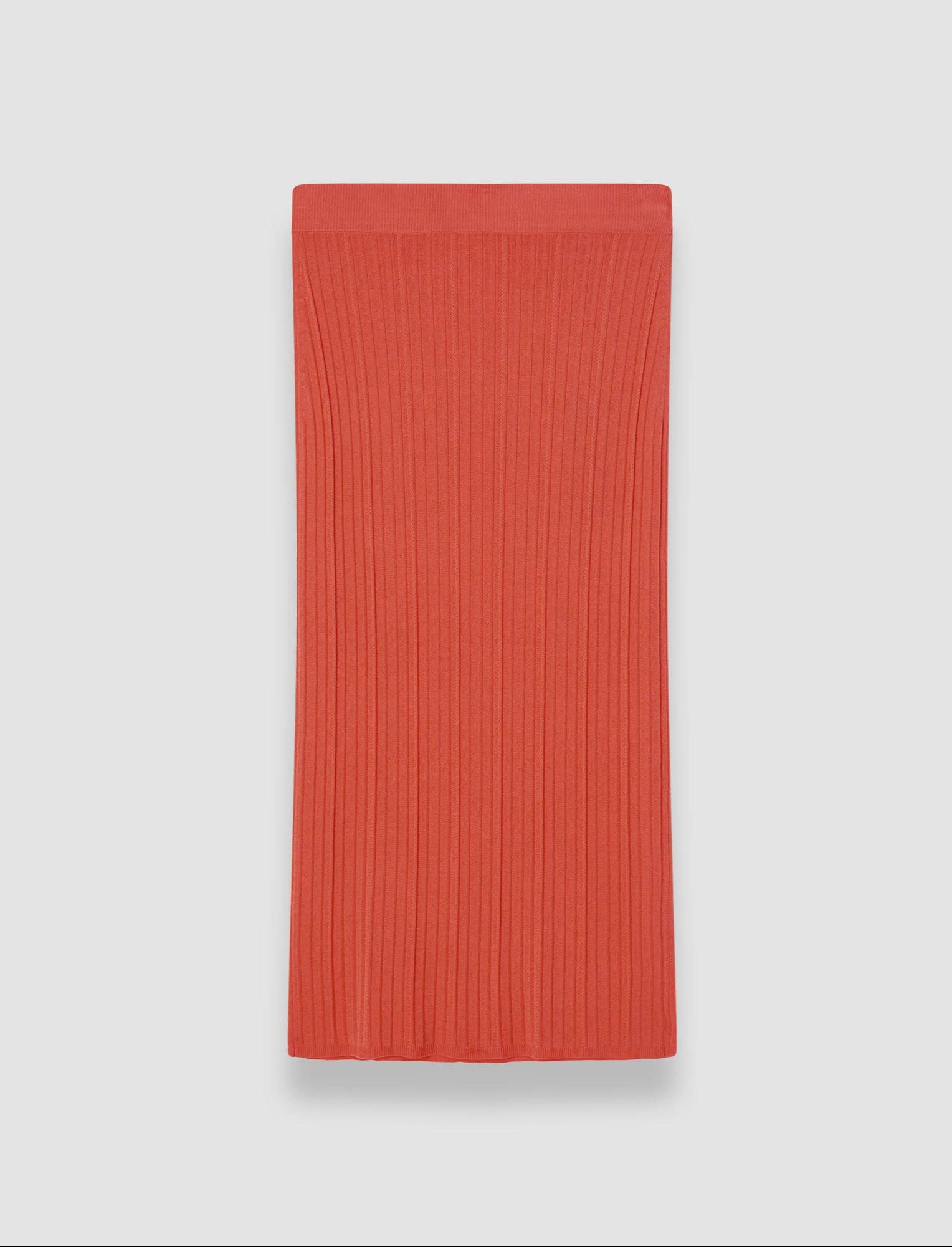 orange-viscose-rib-knit-skirt-JOSEPH