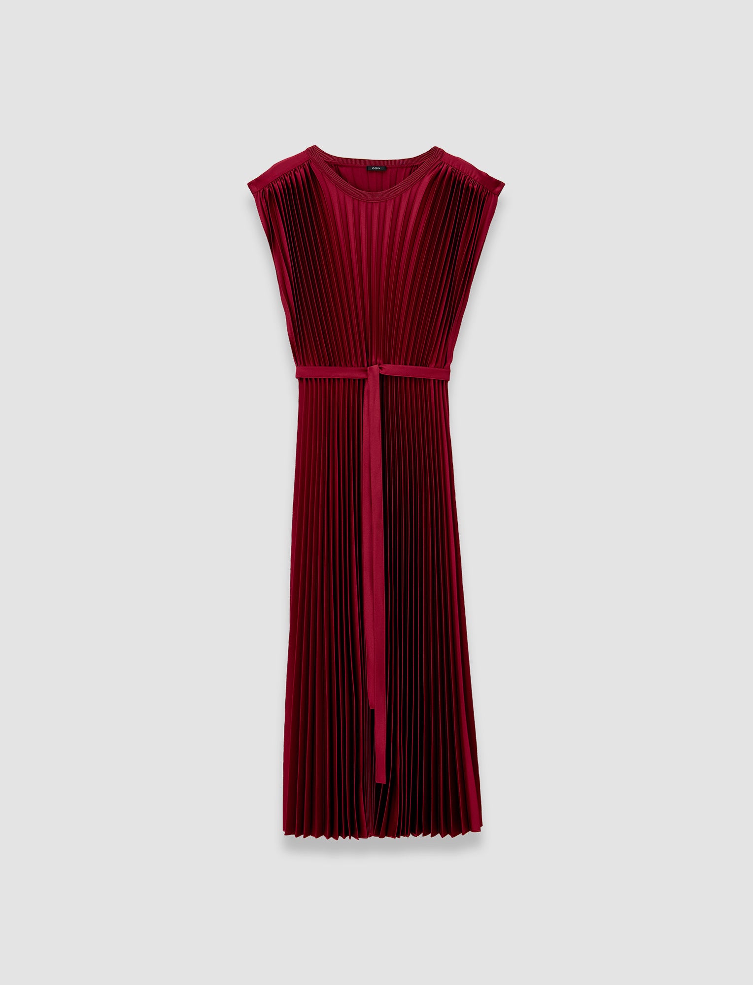 knitted pleated dress Volta Knit Weave Plissé Dress in Red