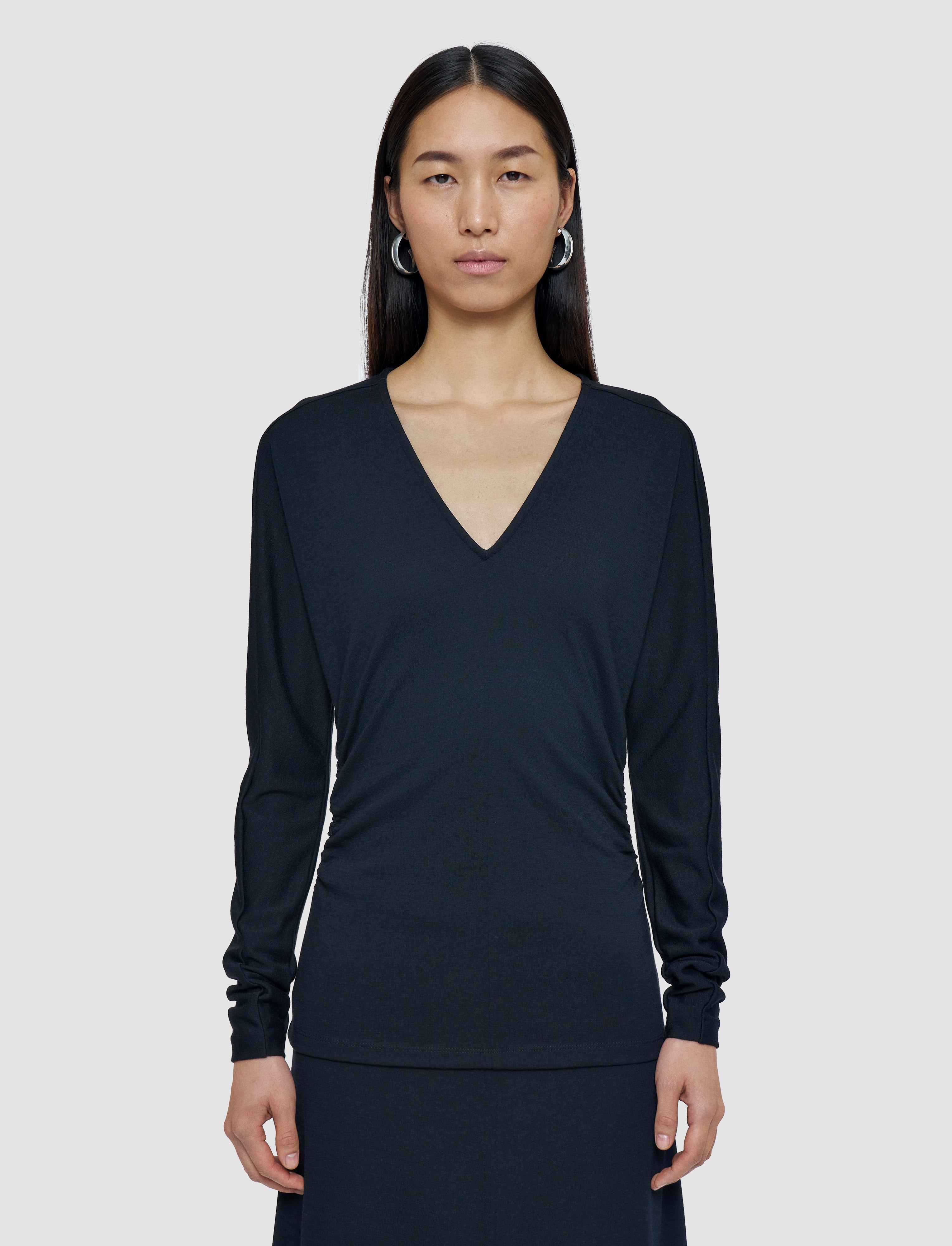 black-wool-jersey-v-neck-top-JOSEPH